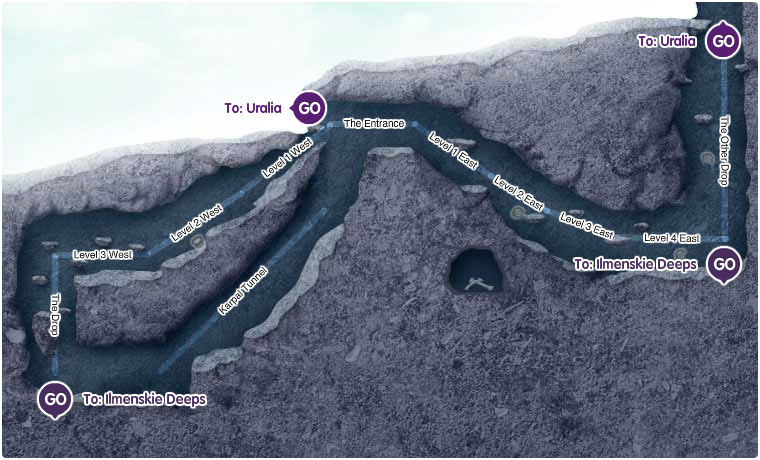 Map of Ilmenskie Caverns